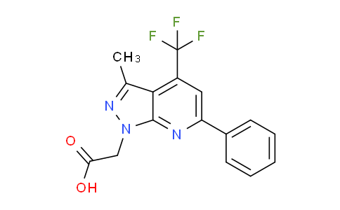 CAS No. 937605-80-6, 2-(3-Methyl-6-phenyl-4-(trifluoromethyl)-1H-pyrazolo[3,4-b]pyridin-1-yl)acetic acid