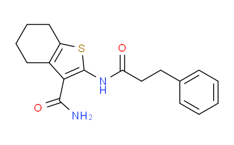 CAS No. 307545-52-4, 2-(3-Phenylpropanamido)-4,5,6,7-tetrahydrobenzo[b]thiophene-3-carboxamide