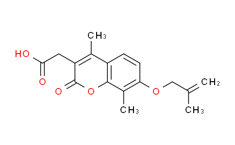 CAS No. 887833-29-6, 2-(4,8-Dimethyl-7-((2-methylallyl)oxy)-2-oxo-2H-chromen-3-yl)acetic acid