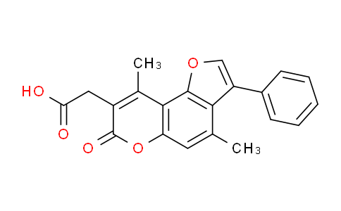CAS No. 853892-52-1, 2-(4,9-Dimethyl-7-oxo-3-phenyl-7H-furo[2,3-f]chromen-8-yl)acetic acid