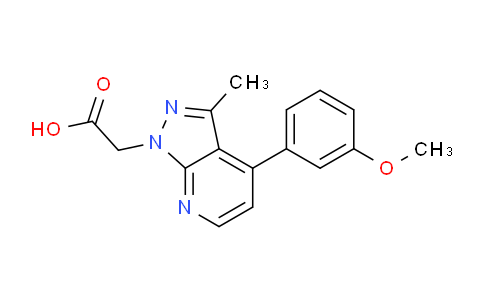 CAS No. 937606-37-6, 2-(4-(3-Methoxyphenyl)-3-methyl-1H-pyrazolo[3,4-b]pyridin-1-yl)acetic acid