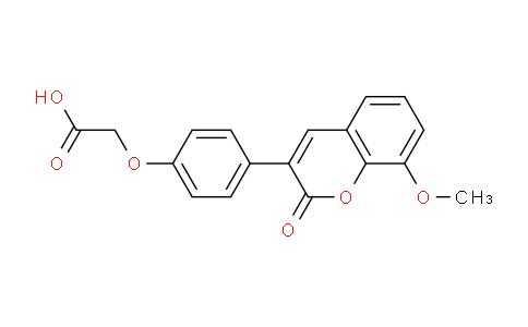 CAS No. 1010924-54-5, 2-(4-(8-Methoxy-2-oxo-2H-chromen-3-yl)phenoxy)acetic acid
