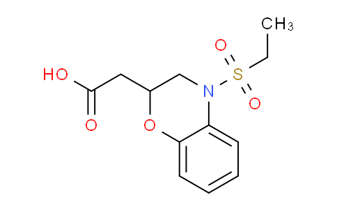 CAS No. 1707602-95-6, 2-(4-(Ethylsulfonyl)-3,4-dihydro-2H-benzo[b][1,4]oxazin-2-yl)acetic acid