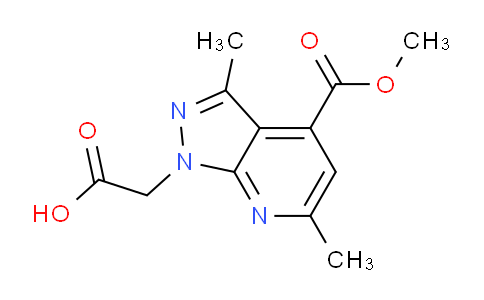 CAS No. 1011397-05-9, 2-(4-(Methoxycarbonyl)-3,6-dimethyl-1H-pyrazolo[3,4-b]pyridin-1-yl)acetic acid