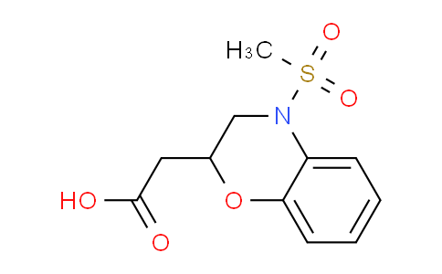 CAS No. 1708380-66-8, 2-(4-(Methylsulfonyl)-3,4-dihydro-2H-benzo[b][1,4]oxazin-2-yl)acetic acid