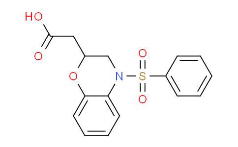 CAS No. 1713476-47-1, 2-(4-(Phenylsulfonyl)-3,4-dihydro-2H-benzo[b][1,4]oxazin-2-yl)acetic acid