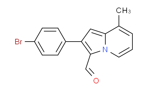 CAS No. 562044-45-5, 2-(4-Bromophenyl)-8-methylindolizine-3-carbaldehyde