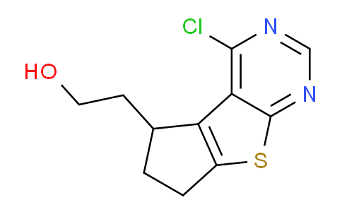 CAS No. 1388893-92-2, 2-(4-Chloro-6,7-dihydro-5H-cyclopenta[4,5]thieno[2,3-d]pyrimidin-5-yl)ethanol