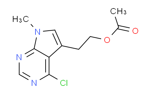 CAS No. 190771-58-5, 2-(4-Chloro-7-methyl-7H-pyrrolo[2,3-d]pyrimidin-5-yl)ethyl acetate