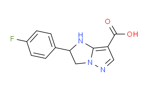 CAS No. 1710833-81-0, 2-(4-Fluorophenyl)-2,3-dihydro-1H-imidazo[1,2-b]pyrazole-7-carboxylic acid