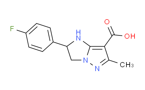CAS No. 1710292-86-6, 2-(4-Fluorophenyl)-6-methyl-2,3-dihydro-1H-imidazo[1,2-b]pyrazole-7-carboxylic acid