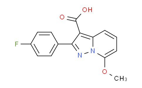 CAS No. 1956326-69-4, 2-(4-Fluorophenyl)-7-methoxypyrazolo[1,5-a]pyridine-3-carboxylic acid