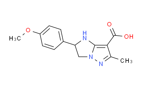 CAS No. 1707378-79-7, 2-(4-Methoxyphenyl)-6-methyl-2,3-dihydro-1H-imidazo[1,2-b]pyrazole-7-carboxylic acid