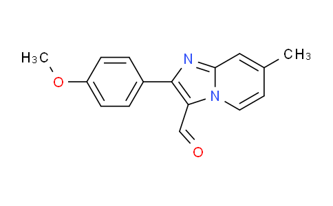 CAS No. 300708-62-7, 2-(4-Methoxyphenyl)-7-methylimidazo[1,2-a]pyridine-3-carbaldehyde