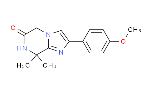 CAS No. 1416439-32-1, 2-(4-Methoxyphenyl)-8,8-dimethyl-7,8-dihydroimidazo[1,2-a]pyrazin-6(5H)-one