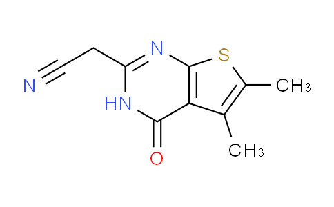 CAS No. 726151-97-9, 2-(5,6-Dimethyl-4-oxo-3,4-dihydrothieno[2,3-d]pyrimidin-2-yl)acetonitrile