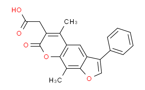 CAS No. 664366-12-5, 2-(5,9-Dimethyl-7-oxo-3-phenyl-7H-furo[3,2-g]chromen-6-yl)acetic acid