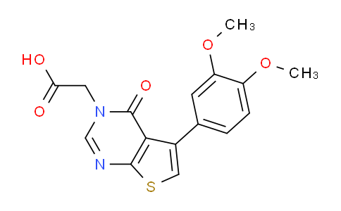CAS No. 439140-53-1, 2-(5-(3,4-Dimethoxyphenyl)-4-oxothieno[2,3-d]pyrimidin-3(4H)-yl)acetic acid