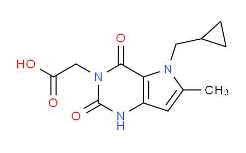 CAS No. 1710833-50-3, 2-(5-(Cyclopropylmethyl)-6-methyl-2,4-dioxo-1H-pyrrolo[3,2-d]pyrimidin-3(2H,4H,5H)-yl)acetic acid