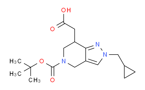 CAS No. 1391733-79-1, 2-(5-(tert-Butoxycarbonyl)-2-(cyclopropylmethyl)-4,5,6,7-tetrahydro-2H-pyrazolo[4,3-c]pyridin-7-yl)acetic acid