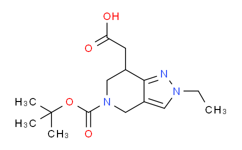 CAS No. 1391732-79-8, 2-(5-(tert-Butoxycarbonyl)-2-ethyl-4,5,6,7-tetrahydro-2H-pyrazolo[4,3-c]pyridin-7-yl)acetic acid