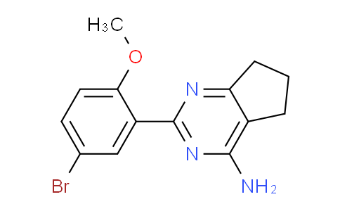 CAS No. 1352305-20-4, 2-(5-Bromo-2-methoxyphenyl)-6,7-dihydro-5H-cyclopenta[d]pyrimidin-4-amine