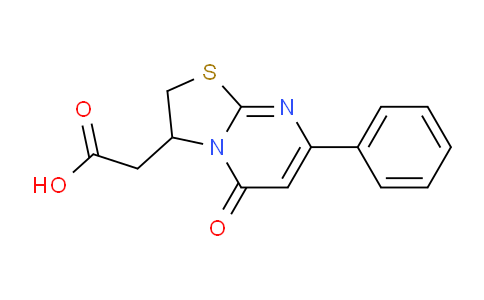 CAS No. 1411766-34-1, 2-(5-Oxo-7-phenyl-3,5-dihydro-2H-thiazolo[3,2-a]pyrimidin-3-yl)acetic acid