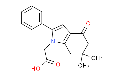 CAS No. 121626-22-0, 2-(6,6-Dimethyl-4-oxo-2-phenyl-4,5,6,7-tetrahydro-1H-indol-1-yl)acetic acid