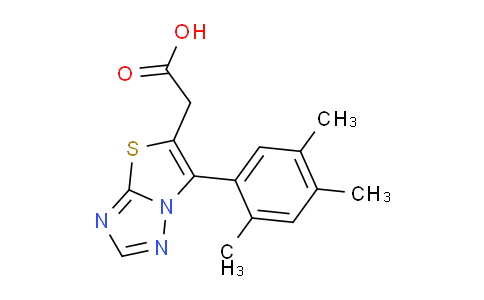 CAS No. 1437436-04-8, 2-(6-(2,4,5-Trimethylphenyl)thiazolo[3,2-b][1,2,4]triazol-5-yl)acetic acid