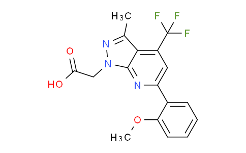 CAS No. 937605-90-8, 2-(6-(2-Methoxyphenyl)-3-methyl-4-(trifluoromethyl)-1H-pyrazolo[3,4-b]pyridin-1-yl)acetic acid
