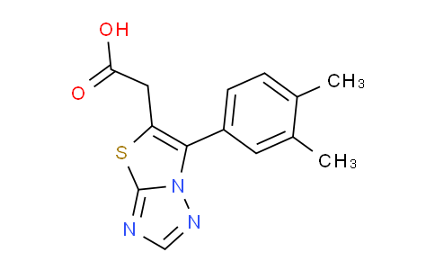 CAS No. 1437433-33-4, 2-(6-(3,4-Dimethylphenyl)thiazolo[3,2-b][1,2,4]triazol-5-yl)acetic acid