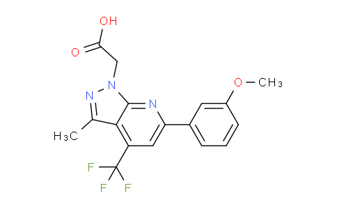 CAS No. 937605-92-0, 2-(6-(3-Methoxyphenyl)-3-methyl-4-(trifluoromethyl)-1H-pyrazolo[3,4-b]pyridin-1-yl)acetic acid