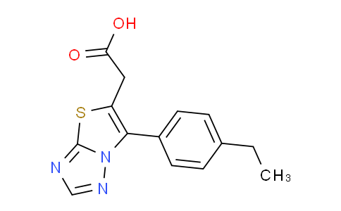CAS No. 1437484-55-3, 2-(6-(4-Ethylphenyl)thiazolo[3,2-b][1,2,4]triazol-5-yl)acetic acid