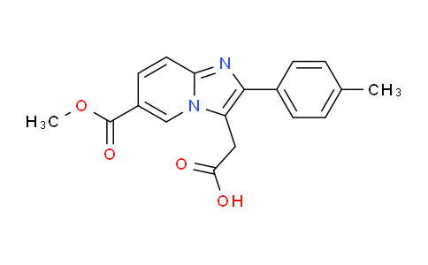 CAS No. 917252-80-3, 2-(6-(Methoxycarbonyl)-2-(p-tolyl)imidazo[1,2-a]pyridin-3-yl)acetic acid