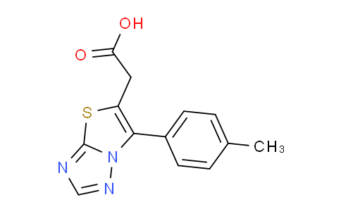 CAS No. 1437480-95-9, 2-(6-(p-Tolyl)thiazolo[3,2-b][1,2,4]triazol-5-yl)acetic acid