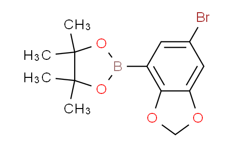 CAS No. 1150271-54-7, 2-(6-Bromobenzo[d][1,3]dioxol-4-yl)-4,4,5,5-tetramethyl-1,3,2-dioxaborolane