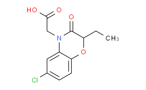 CAS No. 852454-27-4, 2-(6-Chloro-2-ethyl-3-oxo-2H-benzo[b][1,4]oxazin-4(3H)-yl)acetic acid