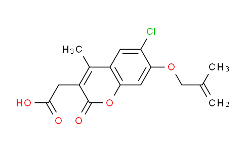 CAS No. 887833-97-8, 2-(6-Chloro-4-methyl-7-((2-methylallyl)oxy)-2-oxo-2H-chromen-3-yl)acetic acid