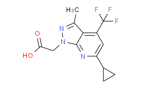 CAS No. 937605-76-0, 2-(6-Cyclopropyl-3-methyl-4-(trifluoromethyl)-1H-pyrazolo[3,4-b]pyridin-1-yl)acetic acid