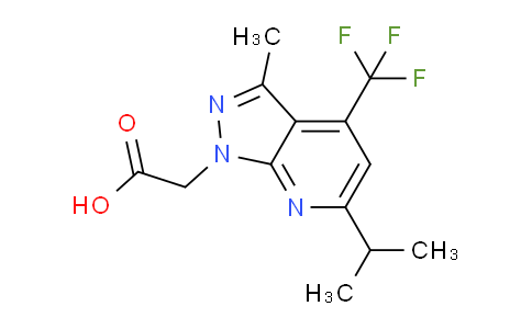 CAS No. 1018125-53-5, 2-(6-Isopropyl-3-methyl-4-(trifluoromethyl)-1H-pyrazolo[3,4-b]pyridin-1-yl)acetic acid