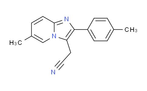 CAS No. 768398-03-4, 2-(6-Methyl-2-(p-tolyl)imidazo[1,2-a]pyridin-3-yl)acetonitrile