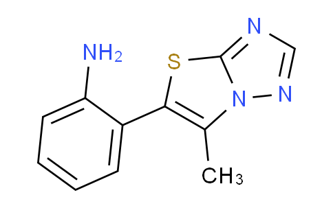 CAS No. 1822801-79-5, 2-(6-Methylthiazolo[3,2-b][1,2,4]triazol-5-yl)aniline