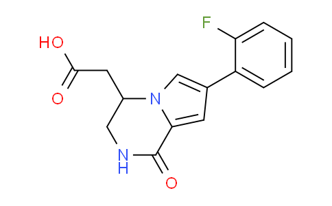 CAS No. 1170575-17-3, 2-(7-(2-Fluorophenyl)-1-oxo-1,2,3,4-tetrahydropyrrolo[1,2-a]pyrazin-4-yl)acetic acid