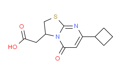 CAS No. 1411763-57-9, 2-(7-Cyclobutyl-5-oxo-3,5-dihydro-2H-thiazolo[3,2-a]pyrimidin-3-yl)acetic acid