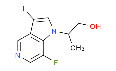 CAS No. 1824056-47-4, 2-(7-Fluoro-3-iodo-1H-pyrrolo[3,2-c]pyridin-1-yl)propan-1-ol