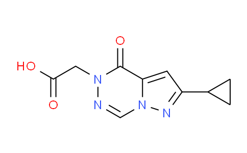 CAS No. 1713639-45-2, 2-(8-Cyclopropyl-(oxo)pyrazolo[1,5-d][1,2,4]triazin-1-yl)acetic acid