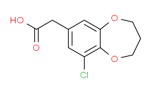 CAS No. 874623-17-3, 2-(9-Chloro-3,4-dihydro-2H-benzo[b][1,4]dioxepin-7-yl)acetic acid