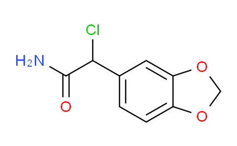 CAS No. 873380-46-2, 2-(Benzo[d][1,3]dioxol-5-yl)-2-chloroacetamide