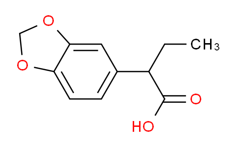 CAS No. 18798-93-1, 2-(Benzo[d][1,3]dioxol-5-yl)butanoic acid