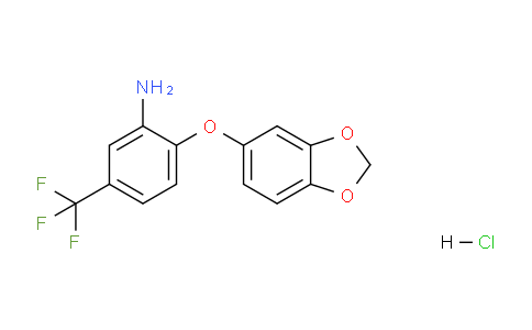 CAS No. 1050509-36-8, 2-(Benzo[d][1,3]dioxol-5-yloxy)-5-(trifluoromethyl)aniline hydrochloride